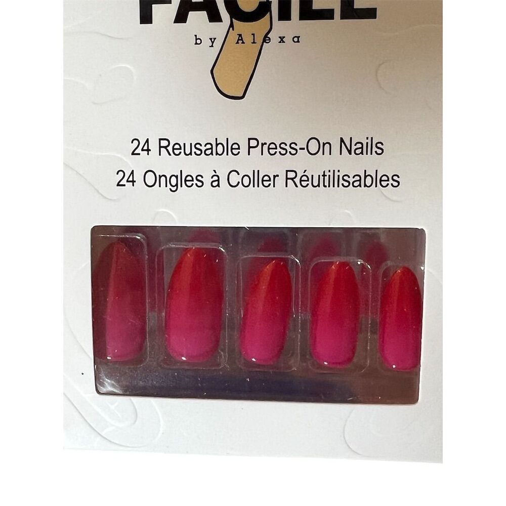 Facile 24 Reusable Press-On Nails Coffin Medium Pink Ombre - Picture 3 of 10